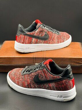 Nike Air Force 1 Flyknit 2.0 'University Red Black'